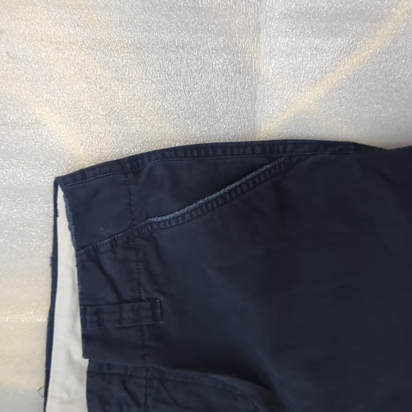 Women's Chino Khaki High Rise Navy Blue Shorts Size 10 - Picture 4 of 10